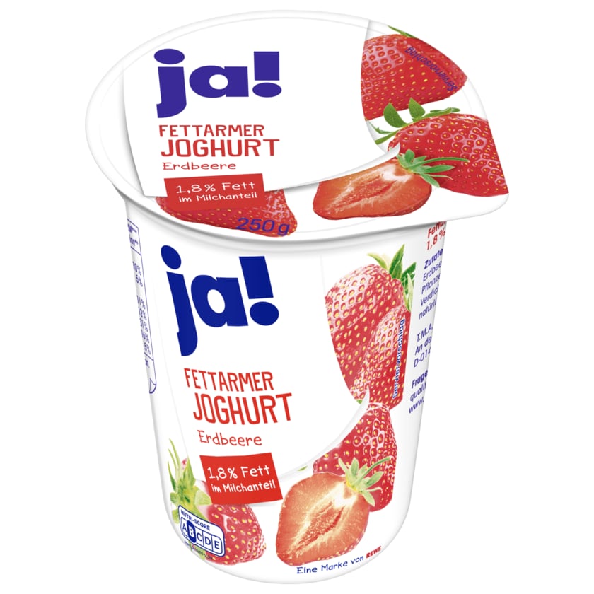 ja! Fettarmer Joghurt mild Erdbeere 250g